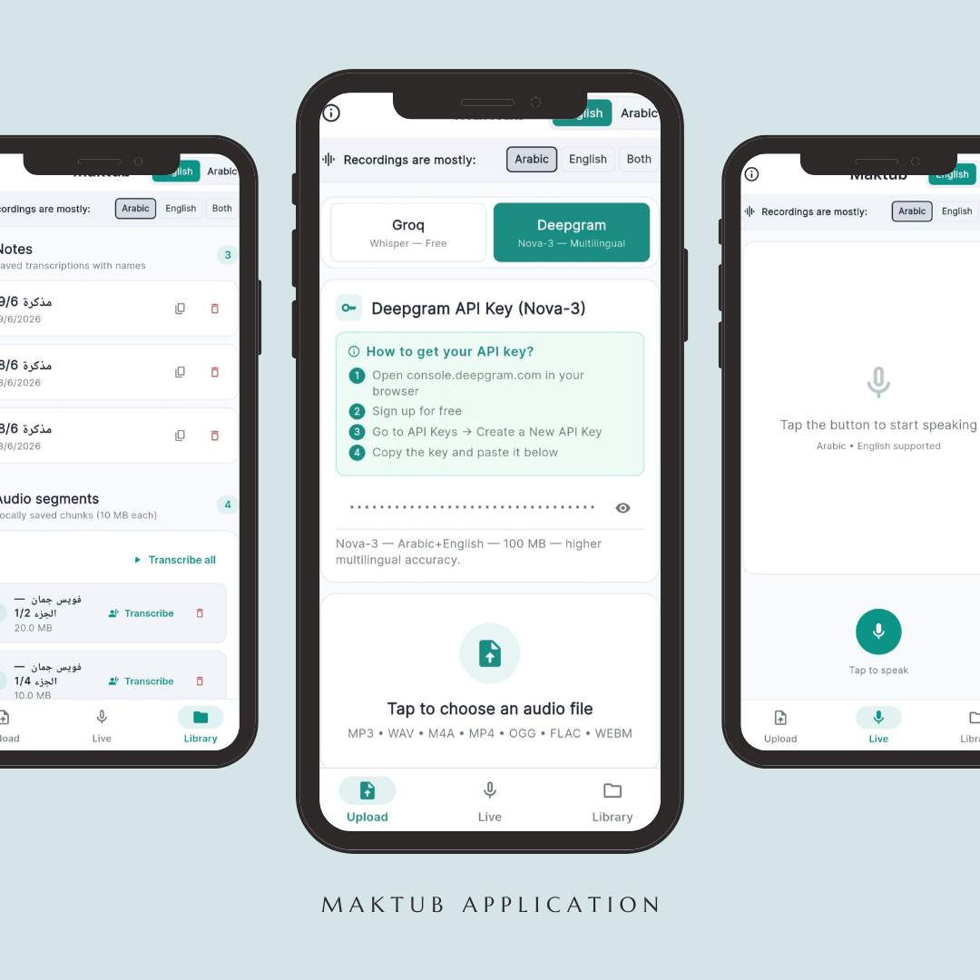 Maktub Voice to Text App